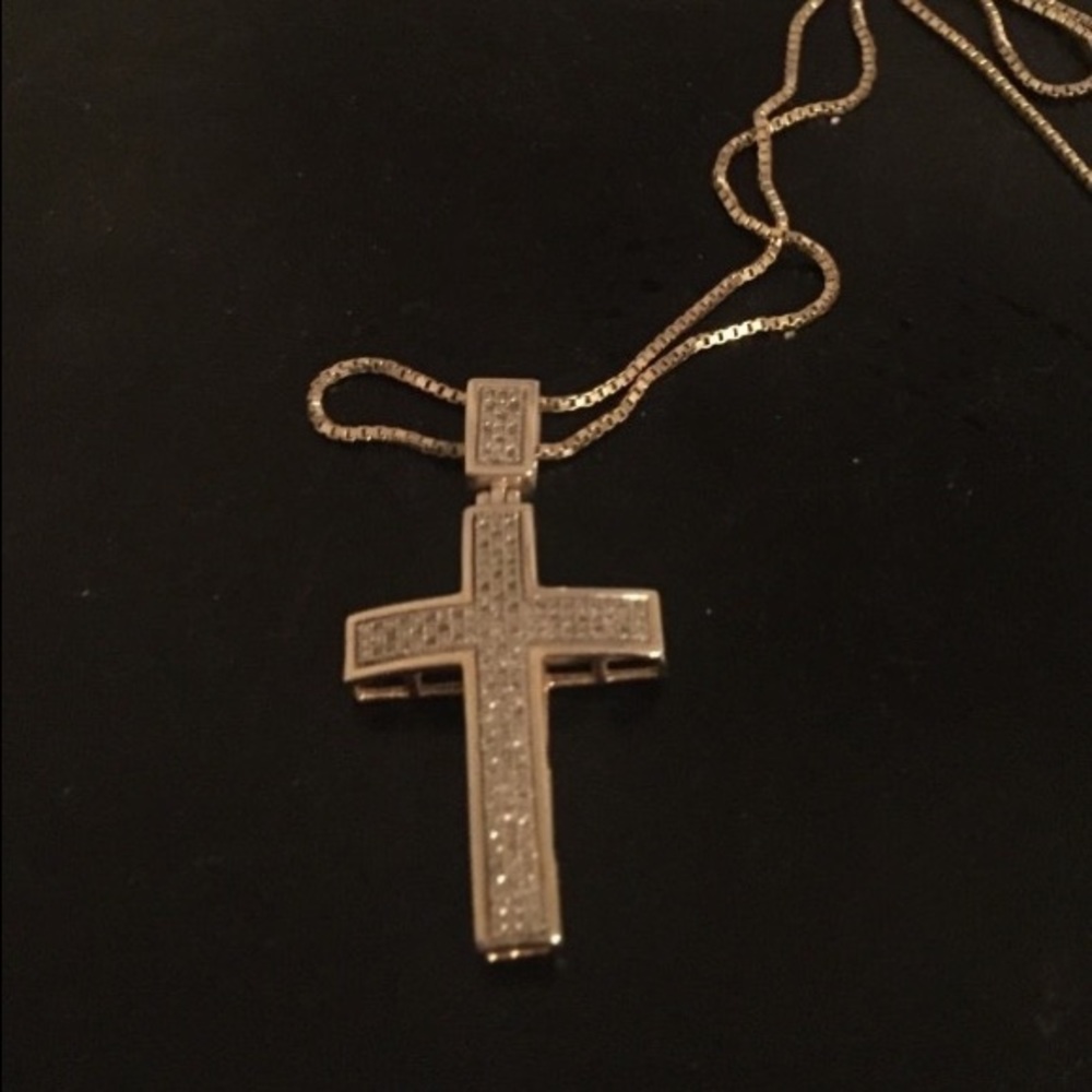 Diamond cross necklace
